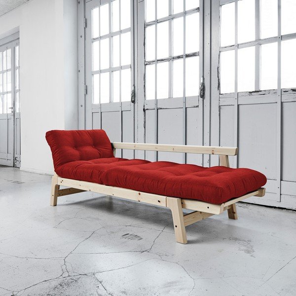 Dīvāns gulta Karup Step Natural/Passion Red-image-2