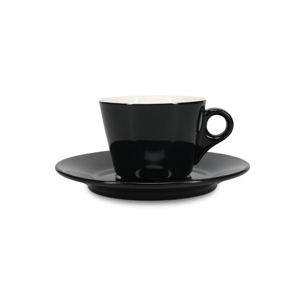 Melna porcelāna apakštasīte ø 15,5 cm Barista – BonBistro-image-2