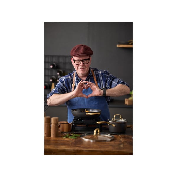 Alumīnija katls ar vāku un nelīpošo pārklājumu piemērots indukcijas plītij 2,6 l – Holm-image-3