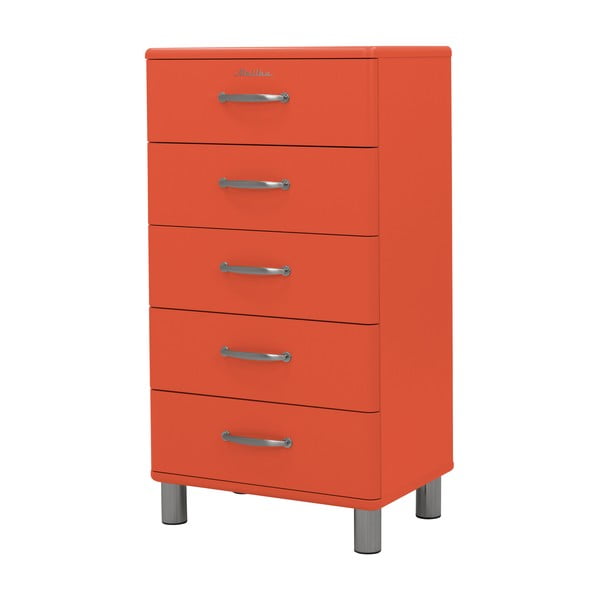 Sarkana augsta kumode 60x111 cm Malibu – Tenzo-image-2