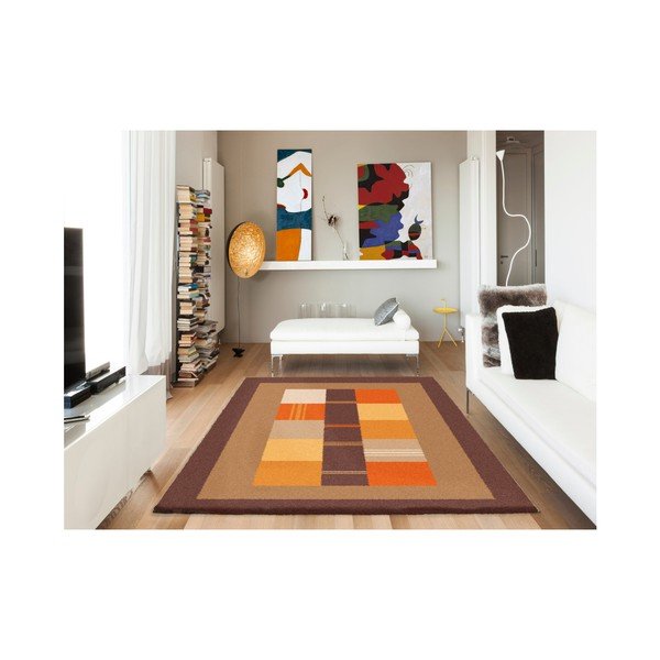 Brūns un oranžs paklājs Universal Boras Donno, 133 x 190 cm-image-2