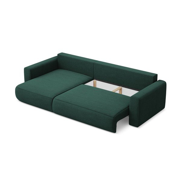 Zaļš salokāms/ar uzglabāšanas vietu stūra dīvāns (ar kreiso stūri/ar zvilni) Kapua – Makamii-image-3