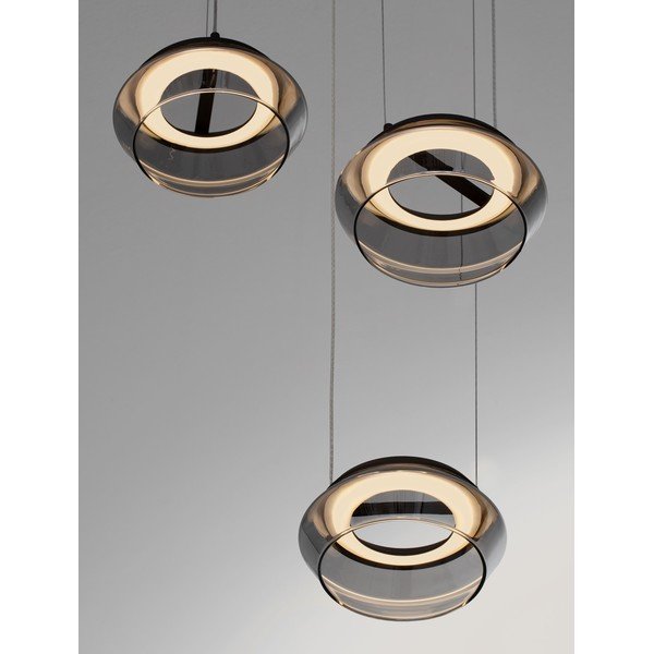 Matēti melna stikla LED piekaramā lampa ar regulējamu spilgtumu ø 35 cm Jailyn – Nova Luce-image-2