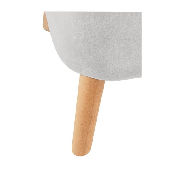 Gaiši pelēka samta taburete – Wenko-image-4