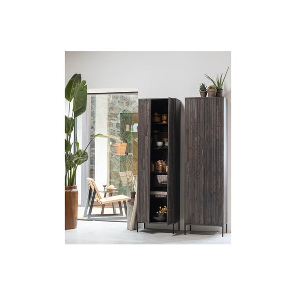 Brūns drēbju skapis ar oškoka imitāciju 60x210x42 cm Gravure – WOOOD-image-4