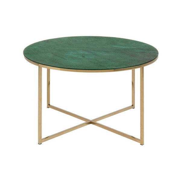 Zaļš apaļš žurnālgaldiņš ø 80 cm Alisma – Actona-image-2