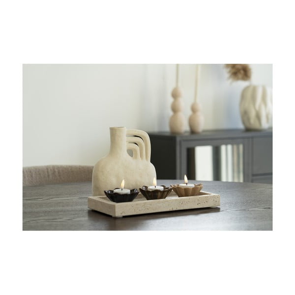 Krēmkrāsas keramikas vāze (augstums 19,5 cm) – House Nordic-image-1