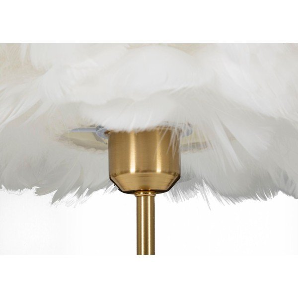 Balta/zelta krāsas galda lampa (augstums 50 cm) Ball Feather – Mauro Ferretti-image-4