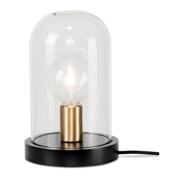 Melna galda lampa ar stikla abažūru (augstums 30 cm) Seattle – it's about RoMi-image-1