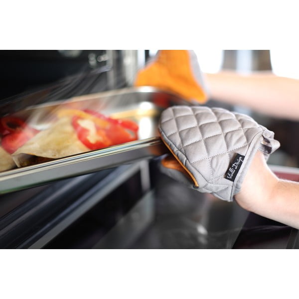 Oranži pelēks kokvilnas cimds ar silikonu Vialli Design-image-1