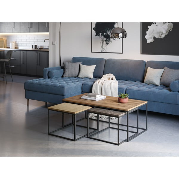 Dabīga toņa žurnālgaldiņi (3 gab.) 60x110 cm Camelia – Marckeric-image-4