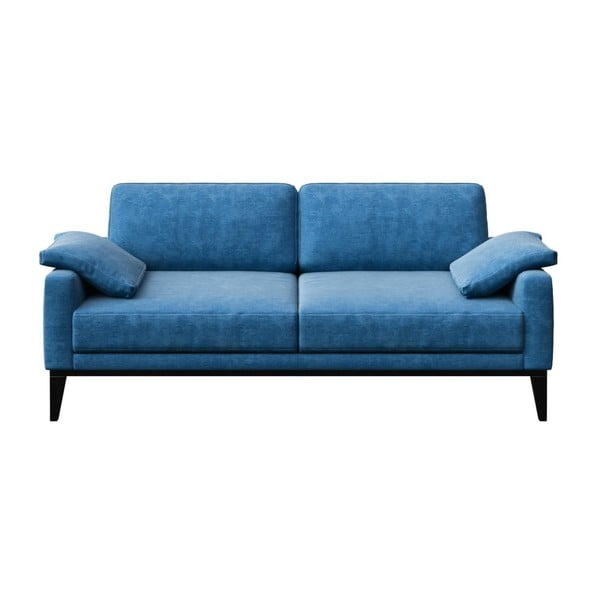 Zils divvietīgs dīvāns ar koka kājām MESONICA Musso Regular