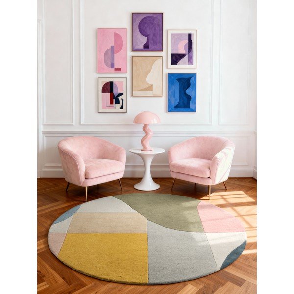 Ar rokām darināts vilnas apaļš paklājs ø 200 cm Westminster Curzon – Ted Baker-image-1