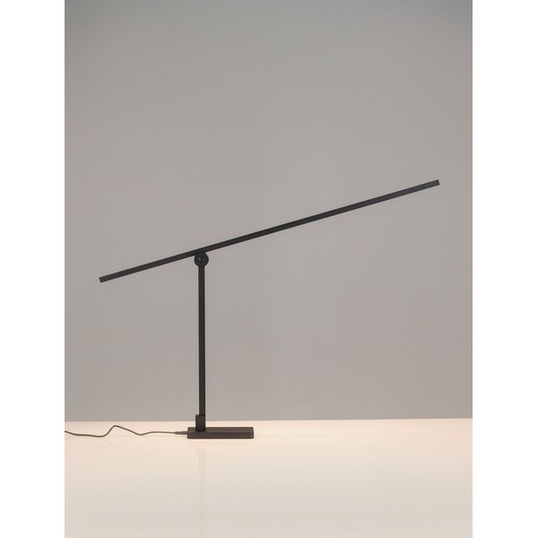 Matēti melna metāla LED galda lampa ar saliekamu konstrukciju/ar regulējamu spilgtumu (augstums 47 cm) Tenso – Nova Luce-image-2