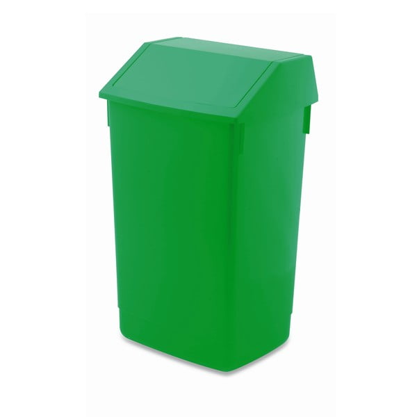 Zaļa atkritumu tvertne ar vāku Addis, 41 x 33,5 x 68 cm