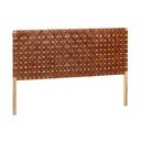 Tīkkoka un ādas galvgalis Kave Home Calixta, 153 x 110 cm