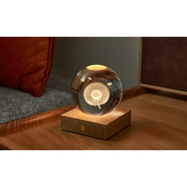 Tumši brūns gaismas dekors ar USB Amber – Gingko-image-3