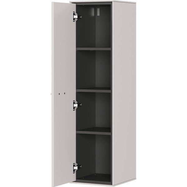 Pelēkbēšs vannas istabas skapis 31x112 cm Sovana – Germania-image-3