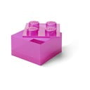 Rozā plastmasas uzglabāšanas kaste bērniem 25x25x18 cm – LEGO®