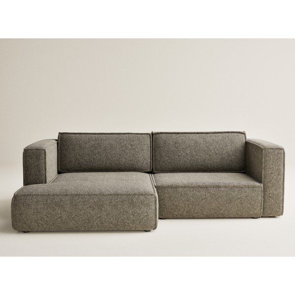 Brūns salokāms stūra dīvāns no šenila auduma ar uzglabāšanas vietu (ar kreiso stūri/ar zvilni) Velto – Maison de Rêve-image-2