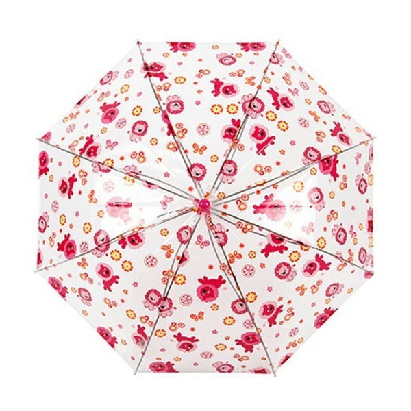 Bērnu caurspīdīgs lietussargs ar rozā detaļām Ambiance Doppler, ⌀ 70 cm