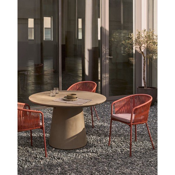 Betona āra ēdamgalds Kave Home Itai, ⌀ 120 cm-image-1