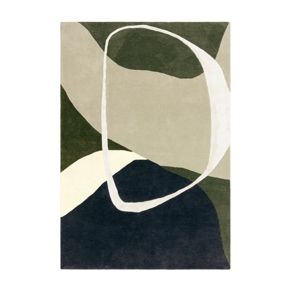 Zaļš ar rokām darināts vilnas paklājs 160x230 cm Matrix – Asiatic Carpets