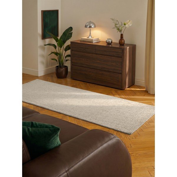Bēšs vilnas celiņa paklājs 80x250 cm Eloise – Hanse Home-image-1