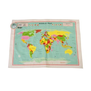 Kokvilnas dvielis Rex London World Map, 50 x 70 cm