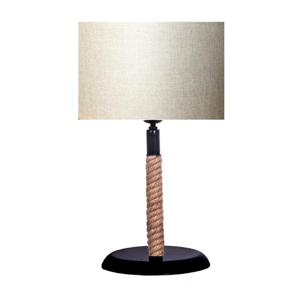 Galda lampa ar gaiši krēmkrāsas toni Kate Louise Rope lamp