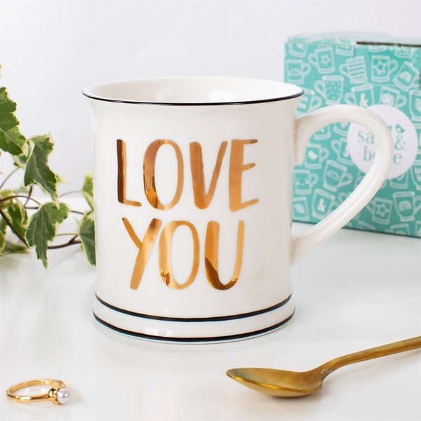 Balta porcelāna krūze Sass & Belle Love You, 400 ml-image-1