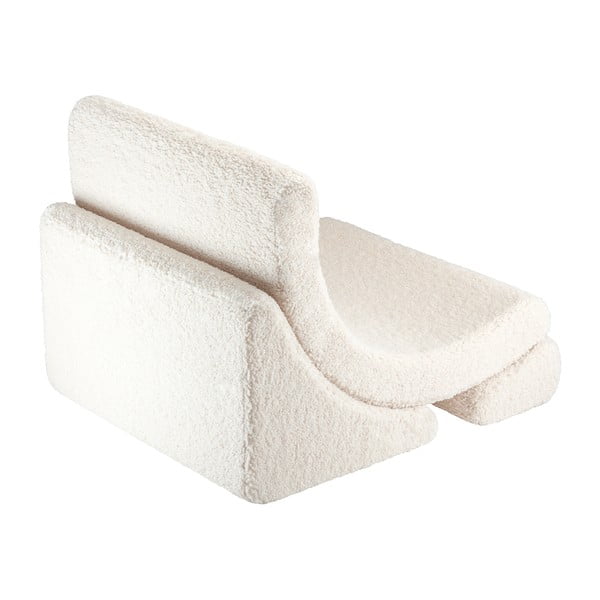 Krēmkrāsas bērnu atpūtas krēsls no buklē auduma Moon – Wigiwama-image-2