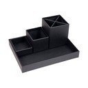 Tumši pelēks rakstāmgalda organizators ar 4 nodalījumiem Bigso Box Of Sweden Lena