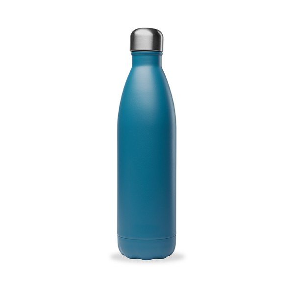 Zila nerūsējošā tērauda ceļojumu pudele 750 ml Matt – Qwetch-image-1
