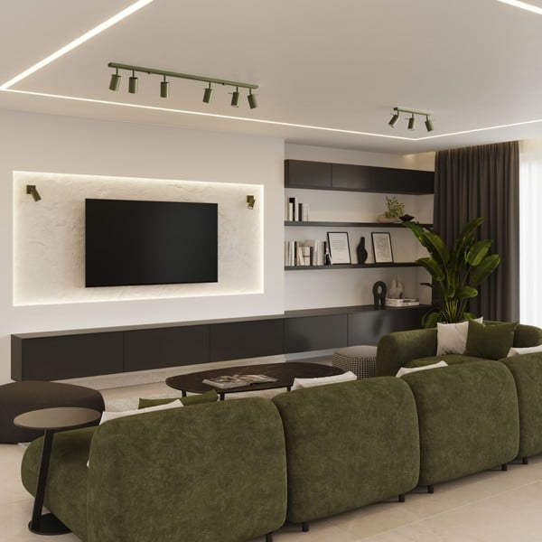 Zaļa prožektora tipa lampa 6x30 cm Etna – Sollux-image-2