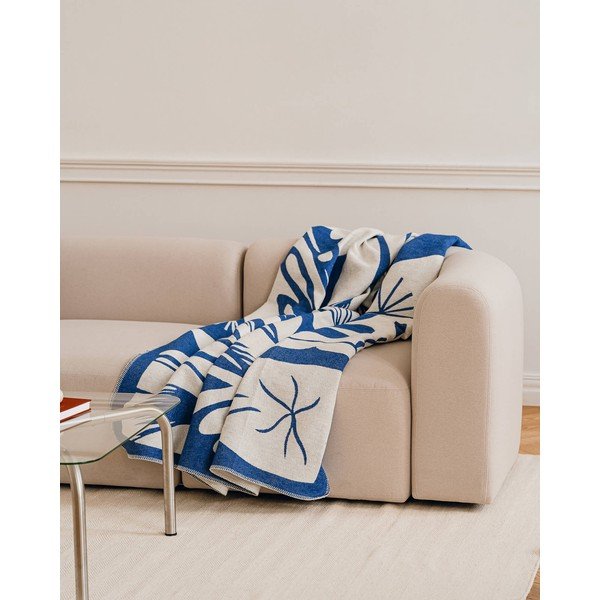 Zils pleds 165x200 cm Lino – noo.ma-image-2