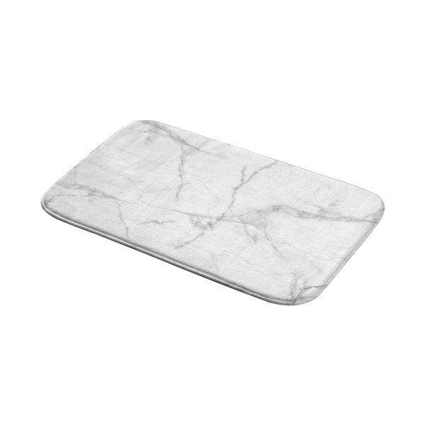 Balts/pelēks tekstila vannas istabas paklājiņš 45x75 cm Marbre – douceur d'intérieur-image-2