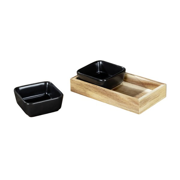 Melni keramikas trauki ar paplāti (2 gab.) Elo – Wenko-image-2