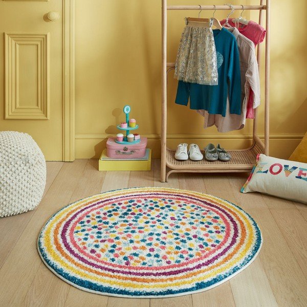 Apaļš paklājs 100x100 cm Rainbow Spot – Flair Rugs-image-1
