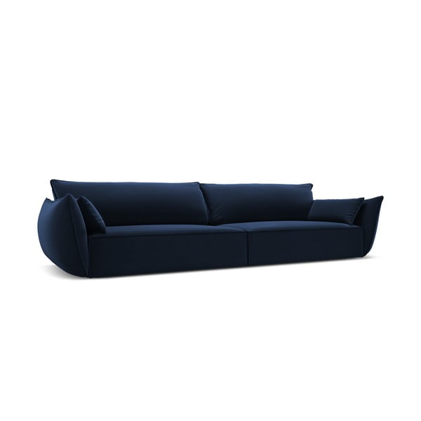 Tumši zils samta dīvāns 248 cm Vanda – Mazzini Sofas-image-2