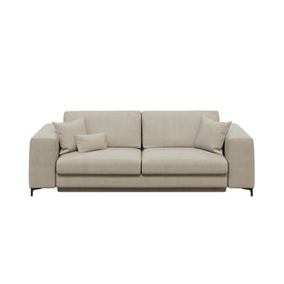 Gaiši bēšs izvelkamais dīvāns Devichy Rothe, 256 cm