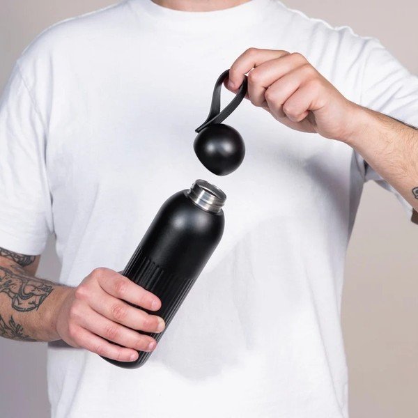 Zila nerūsējošā tērauda termopudele ar salmiņu 500 ml Tekla – Sagaform-image-3