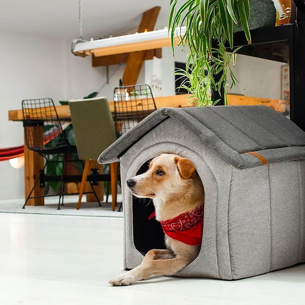 Gaiši pelēka suņu būda 44x45 cm Home L – Rexproduct-image-1