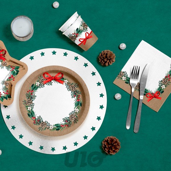 Salvetes (20 gab.) 33x33 cm Christmas Bow – Homéa-image-1