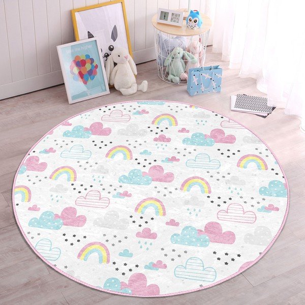 Balts bērnu paklājs ø 120 cm Comfort – Mila Home-image-4