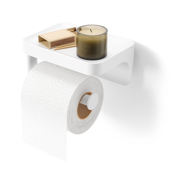 Balts pārstrādātas plastmasas pašturošs tualetes papīra turētājs Flex Adhesive – Umbra