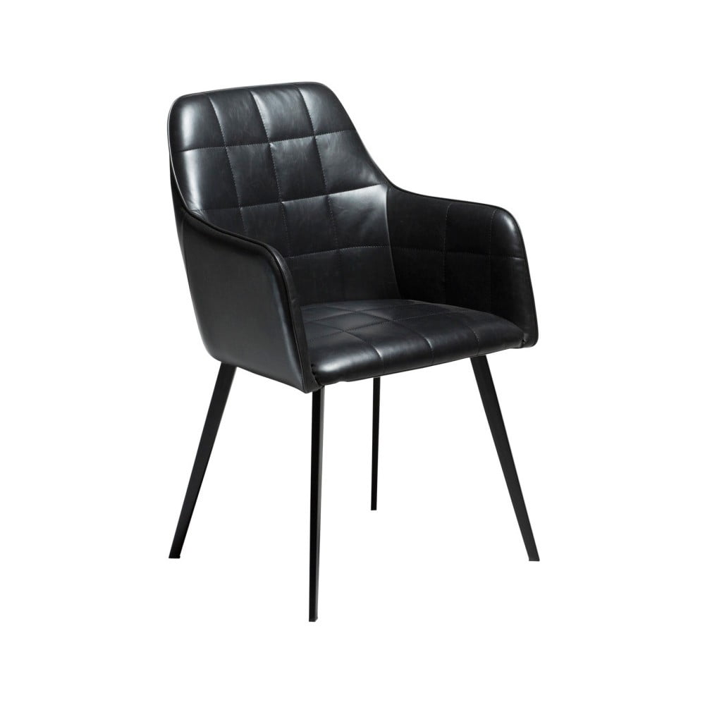 Melns mākslīgās ādas krēsls DAN-FORM Denmark Embrace Vintage