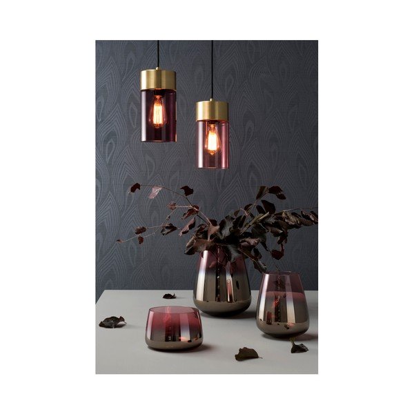 Rozā stikla vāze PT LIVING Oiled, augstums 10 cm-image-2
