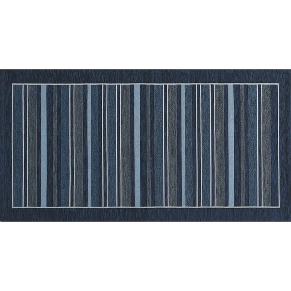 Tumši zils paklājs Floorita Velour, 55 x 140 cm-image-1