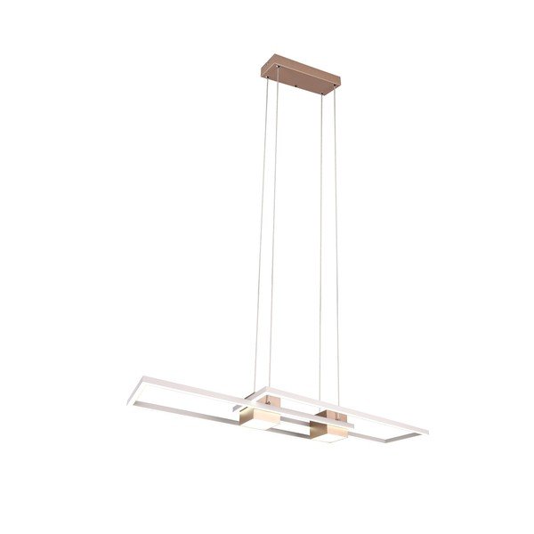 Balta/bronzas krāsas LED piekaramā lampa ar tālvadību/ar regulējamu spilgtumu Albany – Trio-image-3